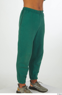 Nathaniel dressed green jogging pants leg lower body sports 0008.jpg